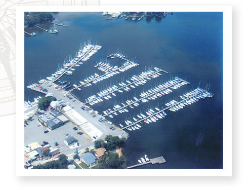 Aerial View of Whtie Rocks Marina